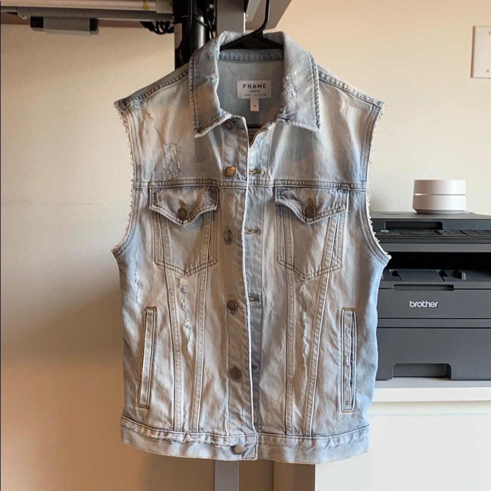 frame denim vest